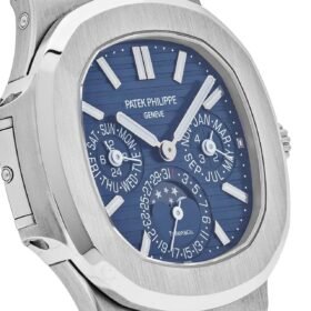 Nautilus 5740/1G-001 'Tiffany & Co.' Perpetual Calendar Moon Phase White Gold Blue Dial (2019) - immagine 6