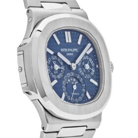 Nautilus 5740/1G-001 'Tiffany & Co.' Perpetual Calendar Moon Phase White Gold Blue Dial (2019) - immagine 10
